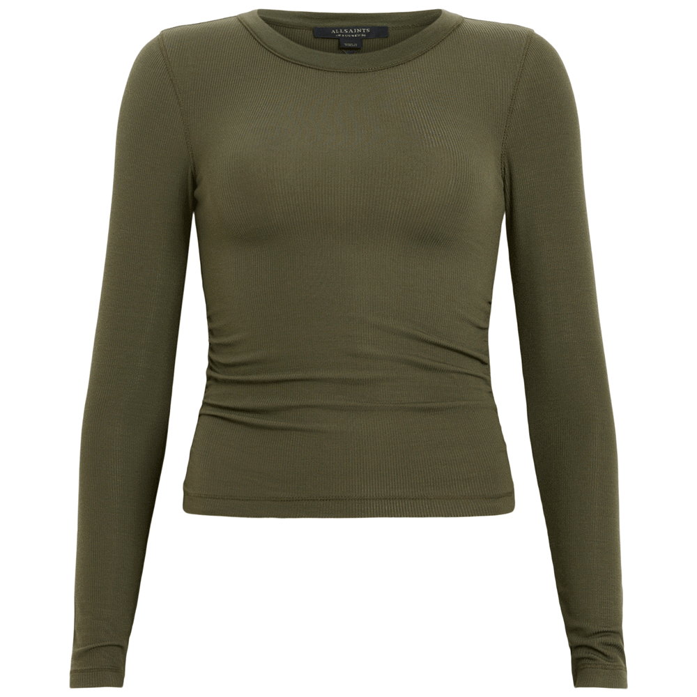 AllSaints Bec Long Sleeve Slim Ramskull T-Shirt